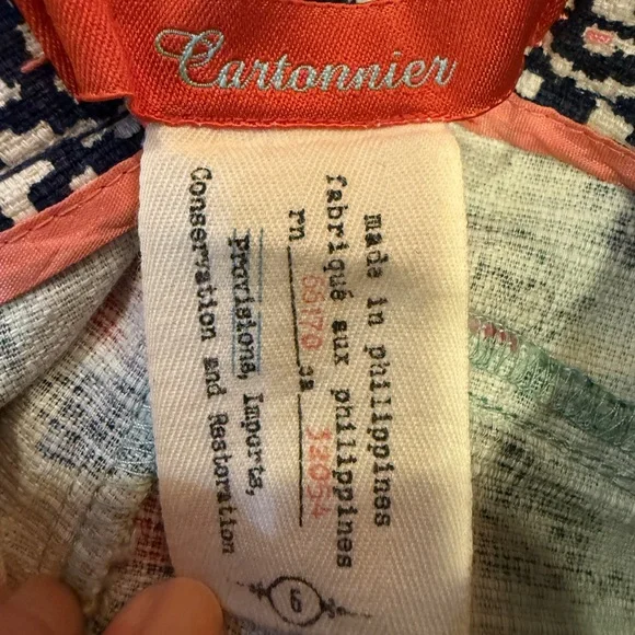 Cartonnier Anthropologie Floral High Waist Normcore Women's Shorts Sz M - Picture 6 of 10